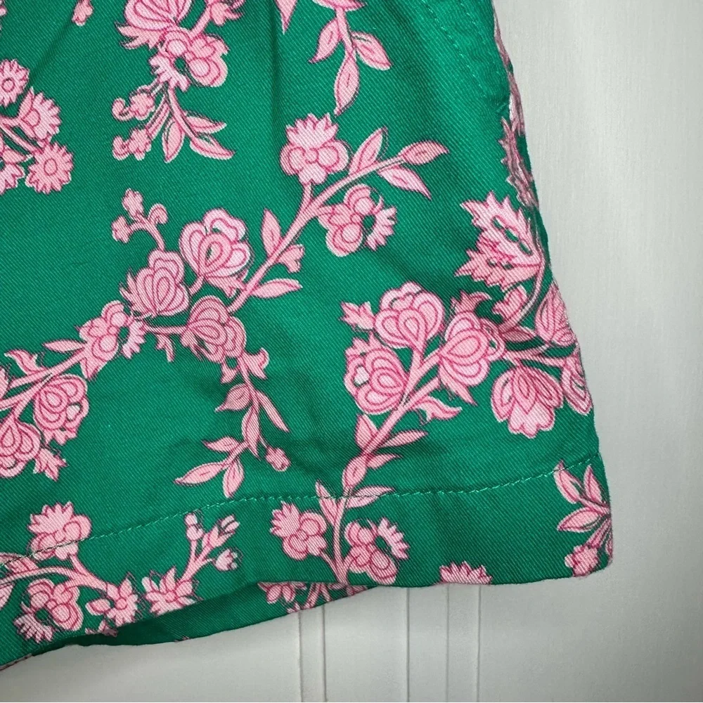 J. Crew Green and Pink Floral Women Shorts